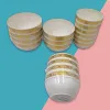 Rice bowls and tableware, melamine bowls and plates, tea cups, rice bowls, plastic soup bowls, seasoning bowls and plates, imitation porcelain tableware, golden waterfall Specification image